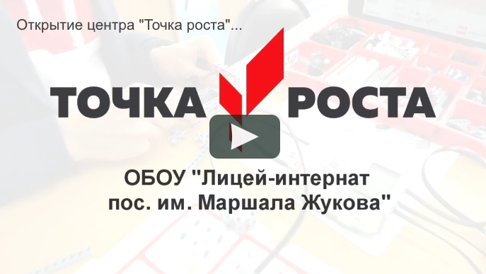 Открытие Центра образования &quot;Точка роста&quot;.